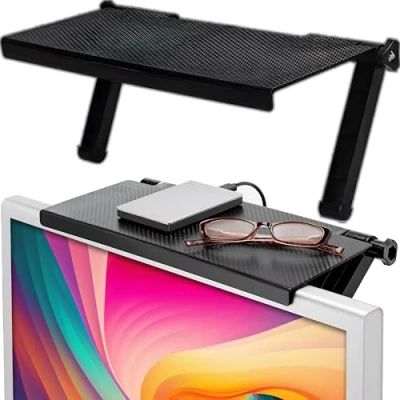 Afbeelding van Retoo Bovenste tv scherm, 35 x 16,5 cm, wandplank, zwevende voor decoratie, fotolijst, boeken, foto&#039;s, woonkamer, slaapkamer, zwart