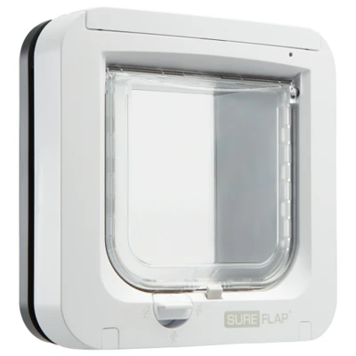 Afbeelding van Sureflap Microchip Kattenluik Kattendeur Grijs Wit