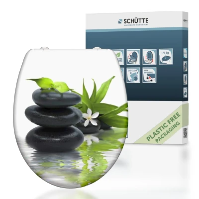 Afbeelding van Toiletbril met soft close JASMIN duroplast print