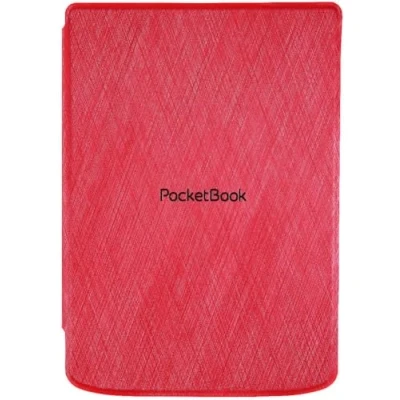 Image de PocketBook Étui à rabat pour lecteur eBook cuir imitation PU, coton, plastique rouge Verse, Verse PRO