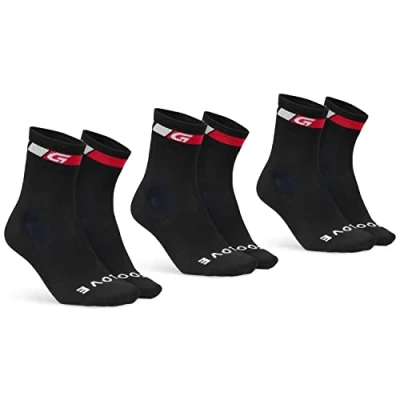 Afbeelding van GripGrab Classic Regular Cut 3PACK Zomer Fietssokken Coolmax Wielersport Sokken Zwart Unisex Maat L (44 47)