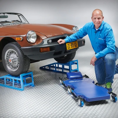 Afbeelding van Combivoordeel: oprijbokken XXL + garage ligkar