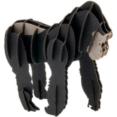 Afbeelding van 3D puzzel en bouwpakket gorilla van karton
