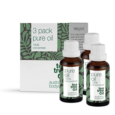 Afbeelding van Australian Bodycare pure Tea Tree Olie 3x30 ml Pakket met 3 flesjes 100% puur natuurproduct tegen huidproblemen Houdt de goede flora op huid in balans Effectief bij jeugdpuistjes, pukkeltjes en andere