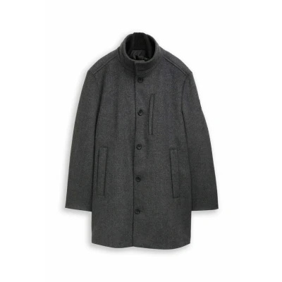 Afbeelding van TOM Tailor 2IN1 Halflange jas, Heren, Maat: Small, Dark grey black herringbone