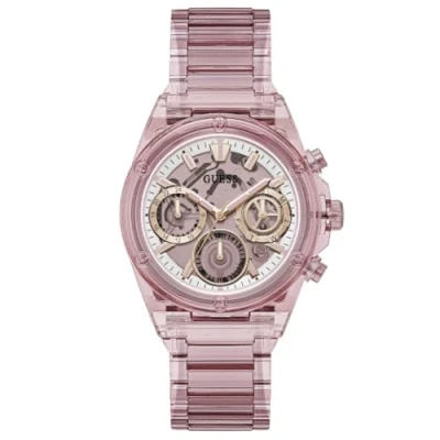 Afbeelding van Guess Athena Horloge, Dames, Maat: One Size, Nude transparent