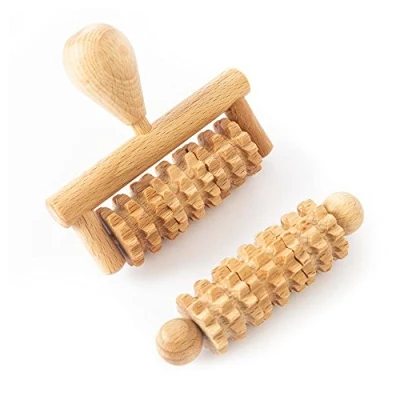 Afbeelding van Tuuli Houten Body Massage Set Derma Roller voor Gezicht Nek Arm Hand