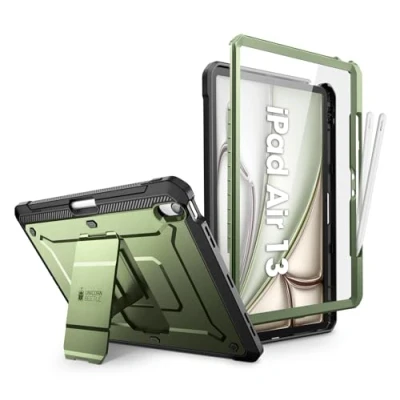 Afbeelding van SUPCASE Unicorn Beetle Pro beschermhoes voor iPad Air 13 inch M2, 360 graden schokbestendige met displaybeschermfolie en penhouder standaard, blauw