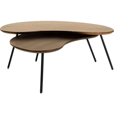 Afbeelding van Salontafel Ludo Bruin Organisch Set van 2