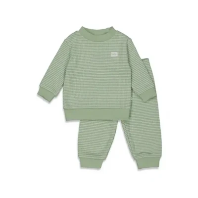 Afbeelding van Feetje Pyjama Basics Groen Melange Maat 68