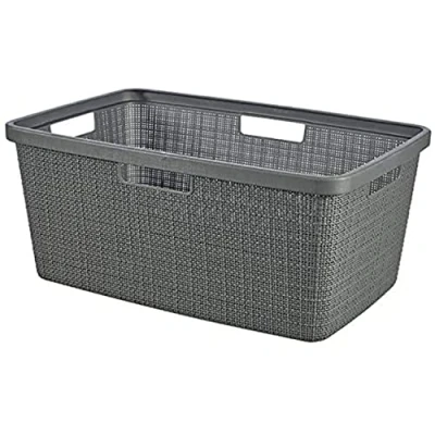 Afbeelding van Curver Wasmand Jute Look 46L Donkergrijs