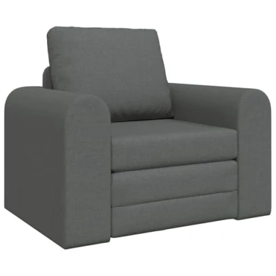 Afbeelding van vidaXL Vloer Sofa Bed 2 in 1 Donkergrijs 98x71x83 cm Stof