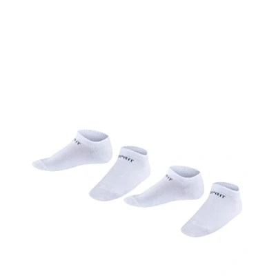 Afbeelding van Esprit Foot Logo 2 Pack duurzaam organisch katoen multipack sneakersokken kinderen wit Maat 35 38