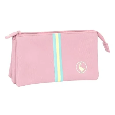 Afbeelding van Pennenetui met 3 vakken El Ganso Pink Roze 22 x 12 cm