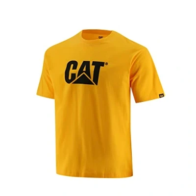 Afbeelding van Cat Erpillar T shirt met logo Tm voor heren, Geel/Zwart