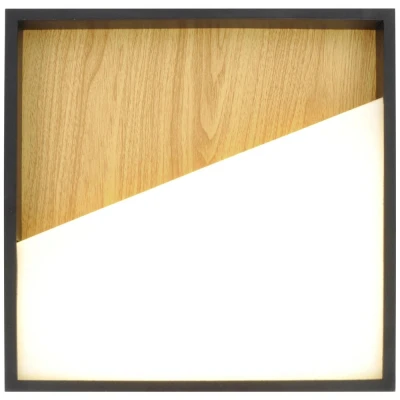 Afbeelding van ECO Light 9360 M WO VISTA LED plafondlamp 37 W Hout, Zwart