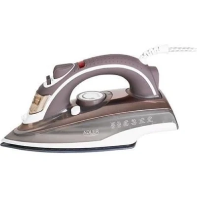 Image de Fer à Repasser Adler AD 5030 63039573 3000W 220V 0.3L 44dB Nettoyage Automatique Système Anti Calcaire Ceramique Marron