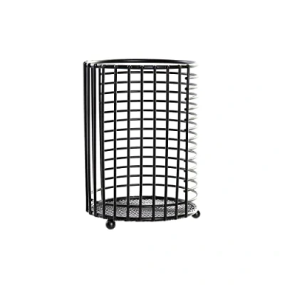 Afbeelding van Bestek afdruiper DKD Home Decor Rooster Zwart Metaal Loft (11,5 x 11,5 16 cm)