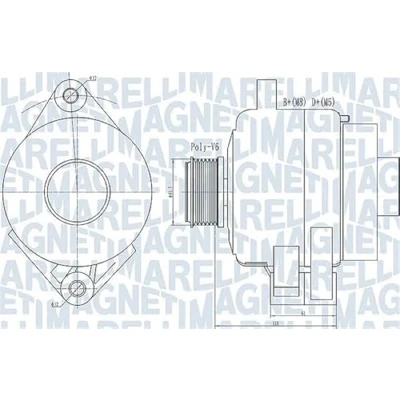Afbeelding van Magneti Marelli Alternator/Dynamo 063731995010