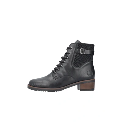 Afbeelding van Rieker Veterboots Dames Zwart