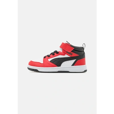 Afbeelding van Rebound V6 Mid sneakers, Zwart/Rood/Wit, Maat 28 PUMA