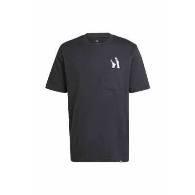 Afbeelding van adidas Sportswear Lounge Graphic Pocket Tshirt print, Heren, Maat: XL, Black