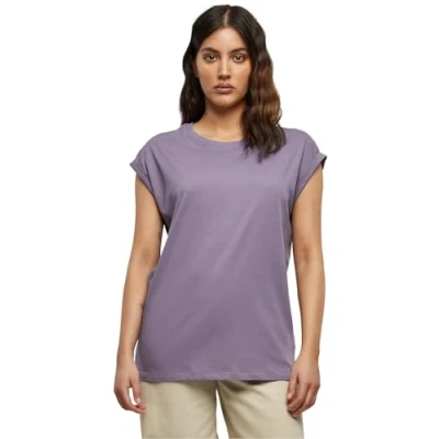 Afbeelding van Urban Classics Extended Shoulder Tshirt basic, Dames, Maat: Large, Dustypurple