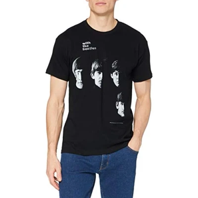 Afbeelding van The Beatles With Heren T shirt XL Zwart