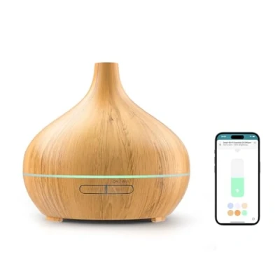 Afbeelding van Meross Verbonden etherische olie diffuser, ultrasone wifi aromadiffuser, compatibel met HomeKit, Alexa en Google Home, BPA vrij RGB led, spraakbesturing afstandsbediening