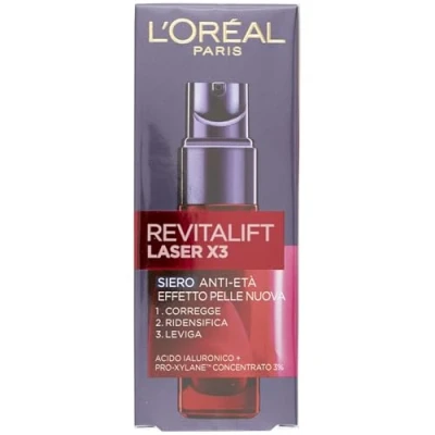 Afbeelding van L&#039;Oréal Paris Revitalift Laser X3 gezichtsserum, anti aging rimpel, met hyaluronzuur en Pro Xylane, 30 ml