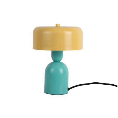 Afbeelding van Leitmotiv Tafellamp Double Funky Turquoise blue &amp; soft yellow