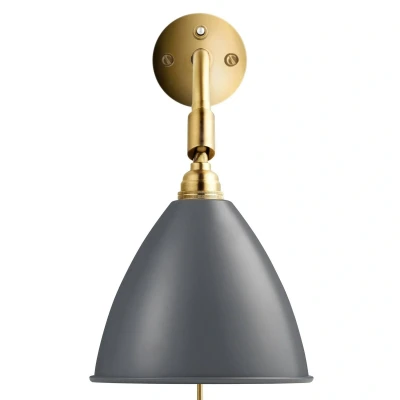 Afbeelding van GUBI Bestlite BL7 wandlamp messing/grijs