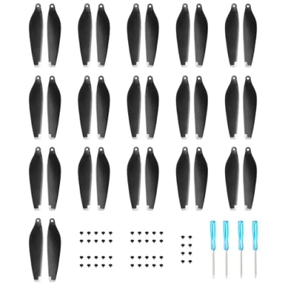 Afbeelding van 32 stuks reservepropellers voor DJI Mini 4 Pro/Mini 3 Pro, stille messen, Pro drone accessoires, exclusieve schroeven en schroevendraaiers, zilveren punten