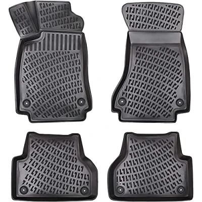 Afbeelding van Elmasline 3D design rubberen matten voor Skoda Fabia I 1999 2007 extra hoge rand van 5 cm.