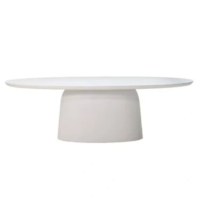 Afbeelding van Giga Meubel Eettafel Myrna Ovaal 240cm Wit Betonlook