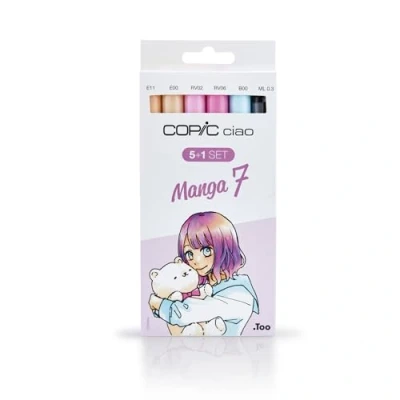 Afbeelding van COPIC Marker ciao, 5+1 Set &#039;Manga 7&#039;