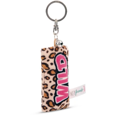 Afbeelding van NICI sleutelhanger mini pluche kussen 8 cm met belletje trouwe metgezel voor rugzak tas groot en klein 62097