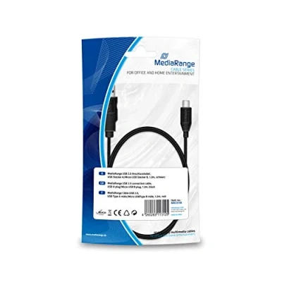 Afbeelding van MediaRange USB 2.0 A Male naar Micro 1.2 m