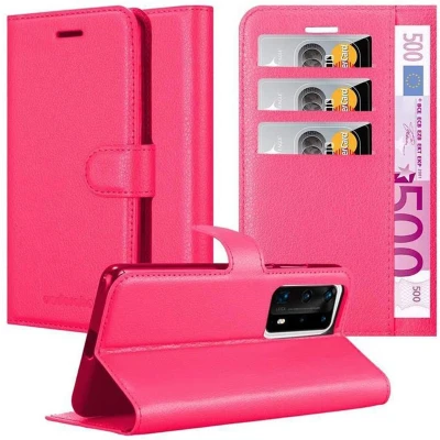 Afbeelding van Cadorabo Hoesje geschikt voor Huawei P40 PRO / PRO+ in KERSEN ROZE Beschermhoes met magnetische sluiting, standfunctie en kaartvakje Book Case Cover Etui