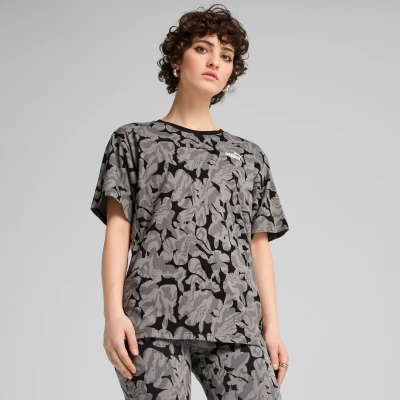 Afbeelding van Puma Nature 20 TEE Tshirt print, Dames, Maat: Medium, Black