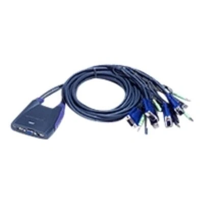 Image de ATEN Petite CS64US commutateur écran clavier souris/audio/USB 4 ports Ordinateur de bureau