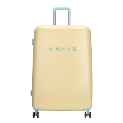 Afbeelding van Charm London Capetown Grote Koffer 75 cm 95 Liter TSA Slot Zachtgeel