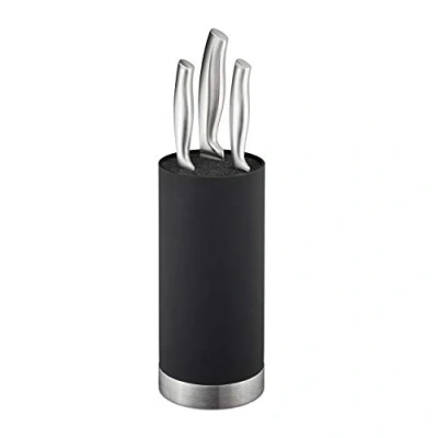 Afbeelding van Relaxdays messenblok rond messenhouder messen organizer standaard zonder zwart