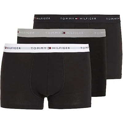 Image de Tommy Hilfiger Homme Trunk 3p Wb Um0um02763, Multicolore (Grey Heather/Black/White), L