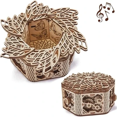 Afbeelding van Wood Trick Modelbouw 3D houten puzzel ‘Mystery flower’ (WDTK045) 278 stuks Geen lijm noch verf nodig!