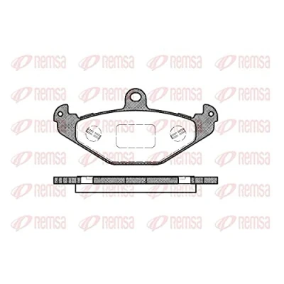 Afbeelding van REMSA 0345.20 Remblokkenset Achteras Met kleeffolie toebehoren LOTUS: Elise S2, Exige