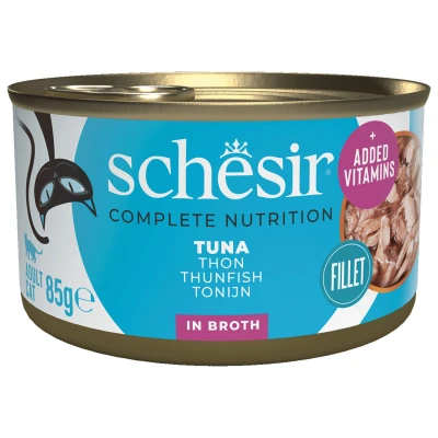 Afbeelding van Schesir Kat Blik Gekookte Vis 85 g Kattenvoer Tonijn&amp;Naturel