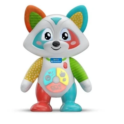 Image de Baby Clementoni Oliver, Le Raton Laveur Joueur Jeu Intéractif 4 Modes De Jeux : Émotions, Repas, Histoire Et Exploration.