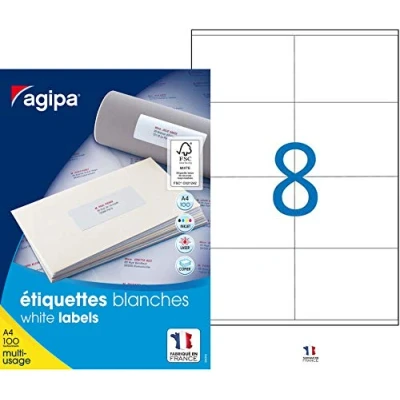 Afbeelding van AGIPA BOITE 800 ETIQ POLYV 105X70
