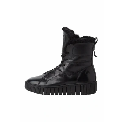 Afbeelding van Tamaris Snowboots, Dames, Maat: 36, Black leather Leer